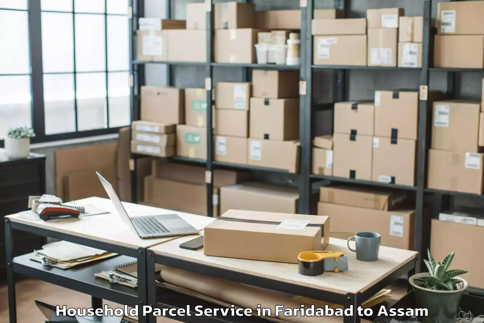 Trusted Faridabad to Dibrugarh University Household Parcel